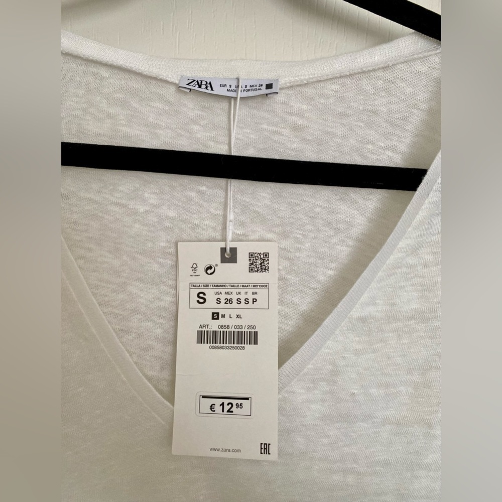 White Zara Linen Top- BNWT - Picture 2 of 5